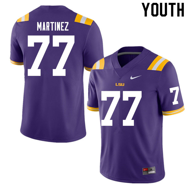 Youth #77 Marlon Martinez LSU Tigers College Football Jerseys Sale-Purple - Click Image to Close
